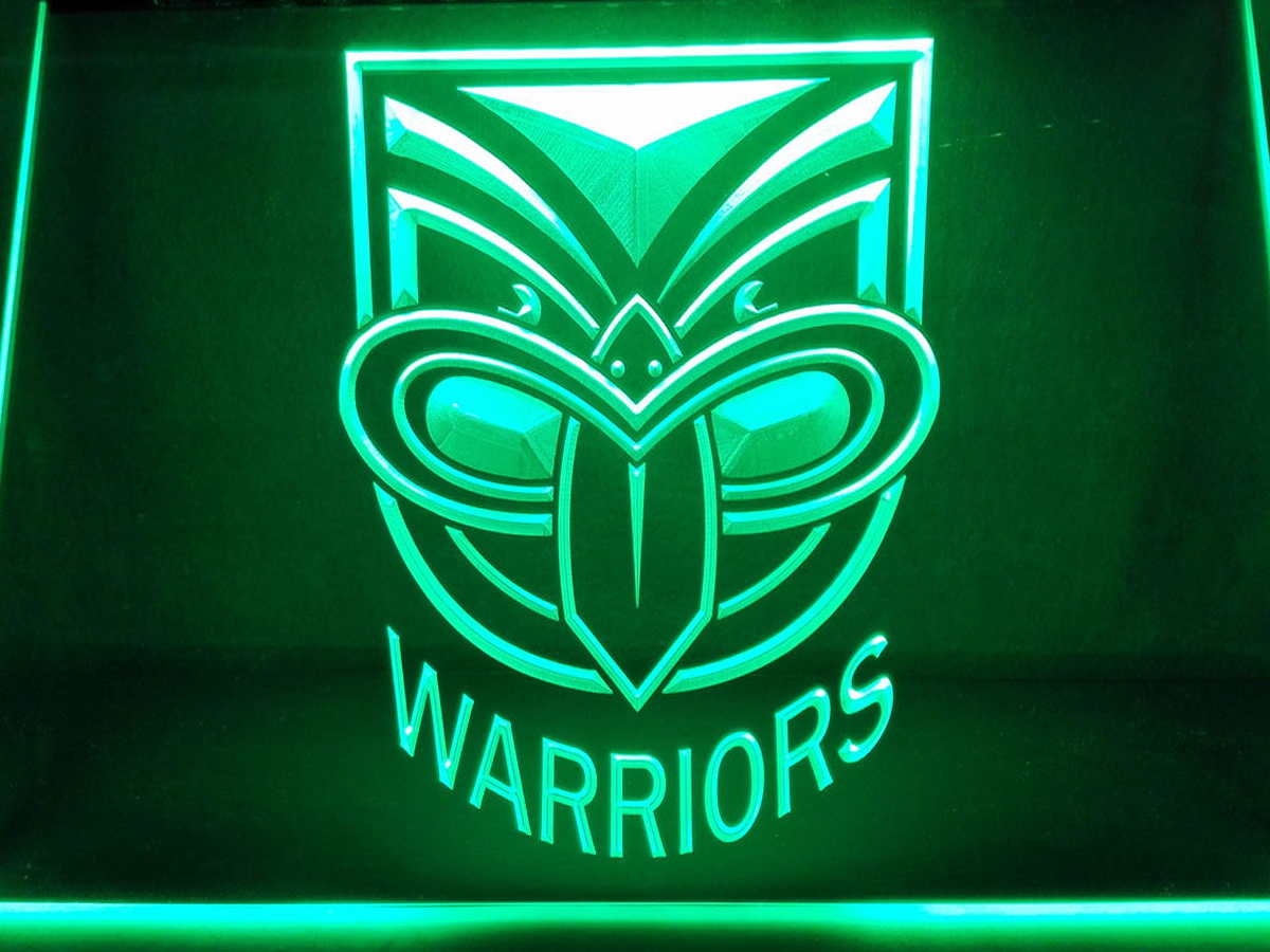 New Zealand Warriors LED Neon Flag Sign Large NRL